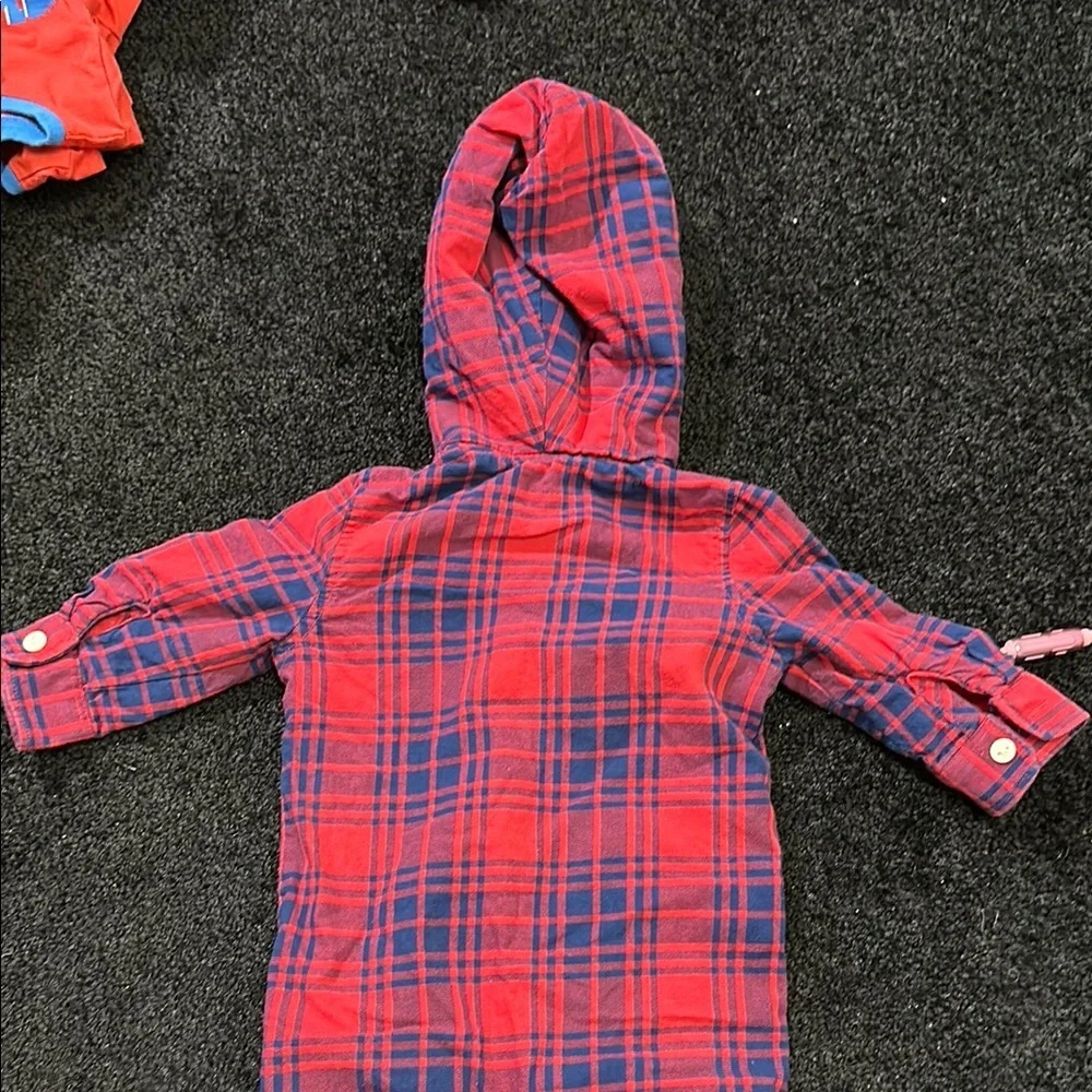 Plaid Red and‎ Blue Kids One Piece